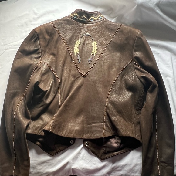 Tribe America Leather Jacket wm 14 - Picture 12 of 13